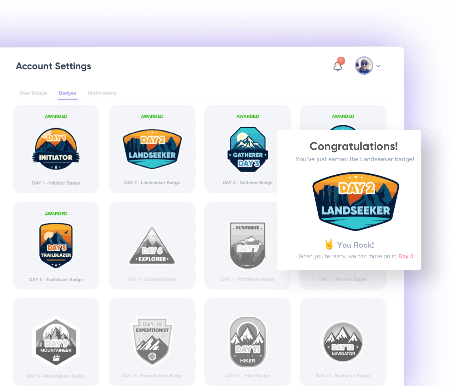 Badges Section Screenshot